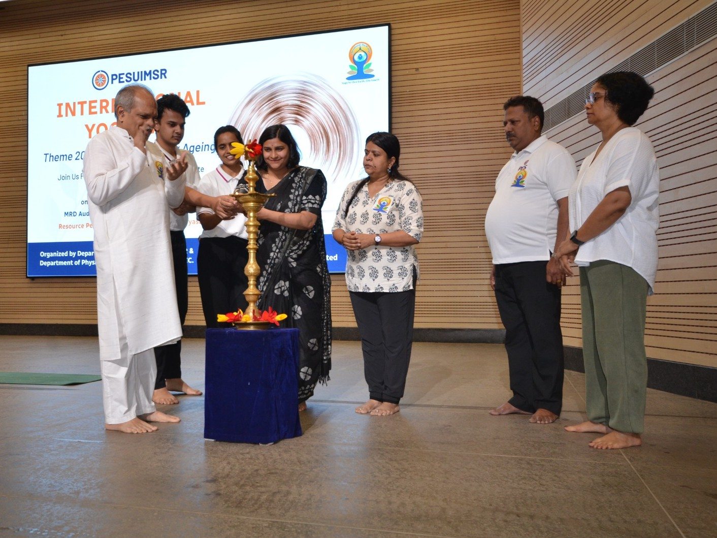 PES University EC Campus Celebrates the 12th International Yoga Day with Enthusiasm