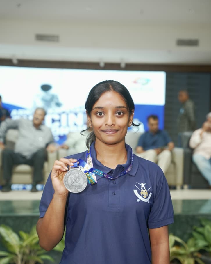 PES University Student Wins Silver at Karnataka State Fencing Championship 2026–27